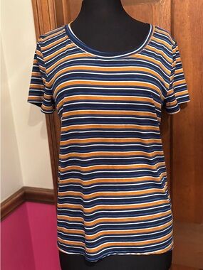 Honey & Lace Striped Short-Sleeve Tee L